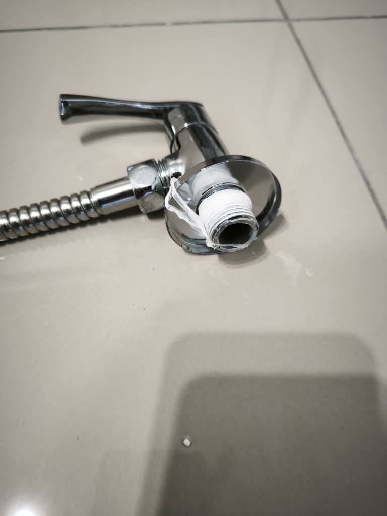 Bidet (Category: Bathroom & Kitchen Fixtures) located in Kuala Lumpur. Submitted by mantapseller (Listing ID 1450512332, Image 3). Description: - Stainless steel bidet sprayer set for bathroom upgrades. - Includes sprayer head with multiple spray holes. - Comes with a flexible hose for easy reach. - Features a convenient lever-handle faucet. - Durable and stylish addition to any bathroom. Felice brand Bidet set. 2 sets for RM40.