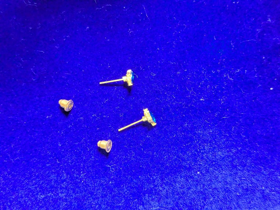 BKK Blue Sapphire Oval Cut Earrings (Category: Earrings) located in Quezon City. Submitted by nnncorner (Listing ID 1450486038, Image 3). Description: BKK Blue Sapphire Oval Cut Minimalist Earrings Hypoallergenic Non tarnished Lightweight synthetic only but PQ it comes with a box Super pretty in person and minimalist 480.