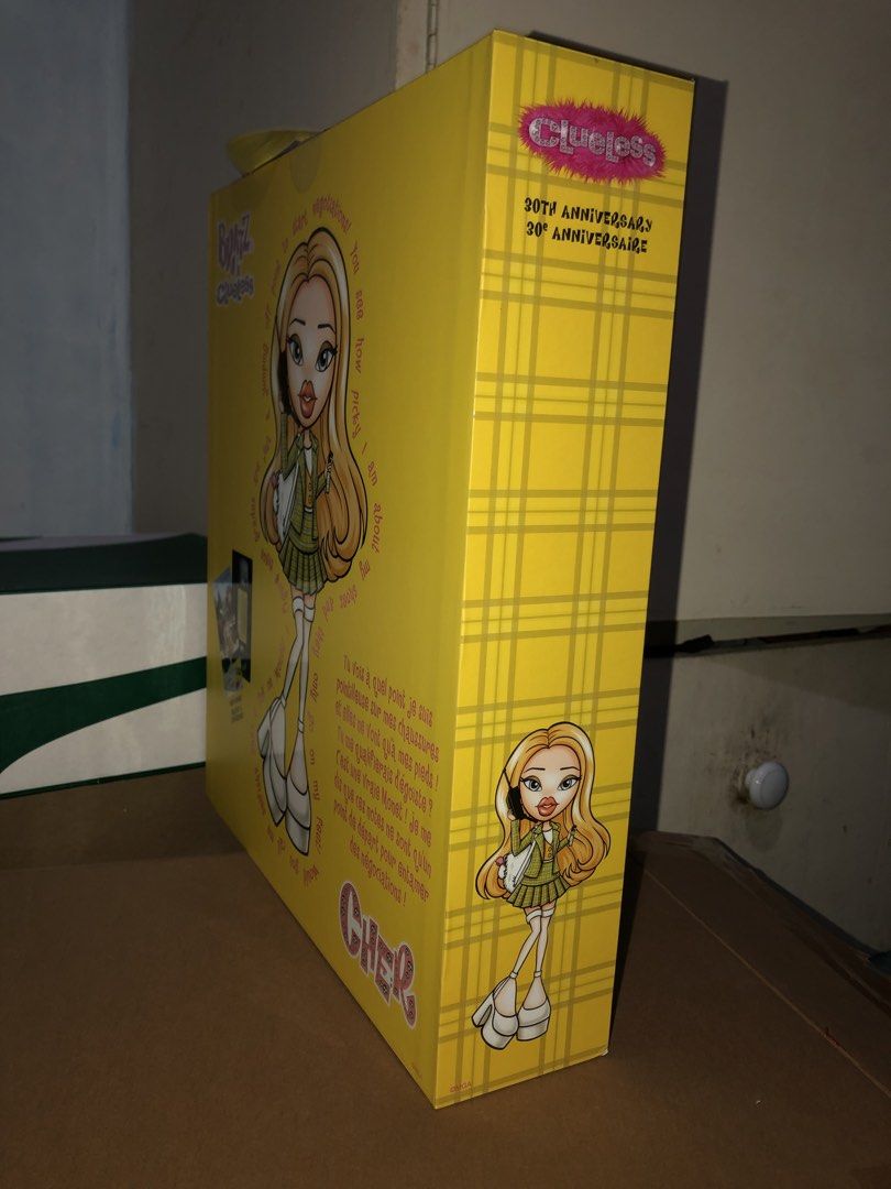 Bratz x Clueless Cher box (Category: Designer & Blind Box Toys) located in Angeles City. Submitted by bratzdylan (Listing ID 1450388761, Image 2). Description: - mahal nabili so wag baratin - 30th anniversary edition - Comes in original packaging - Ideal for Clueless or Bratz fans - Iconic collaboration piece.