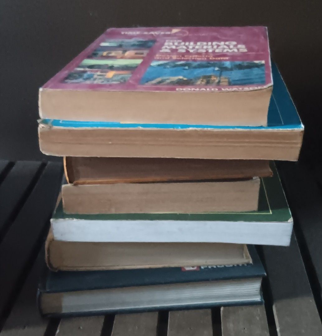 Bundle of 7 Engineering & Architecture Textbooks (Category: Textbooks) located in Las Pinas. Submitted by 030700 (Listing ID 1450340739, Image 3). Description: - Bundle of 7 textbooks - Titles include: Building Materials, Architectural Utilities, Automotive Mechanics, Welding Technology, Architectural Practice, Basic Graphics, and Building Systems - Ideal for students and professionals in related fields - bundle deal for all 7 books.