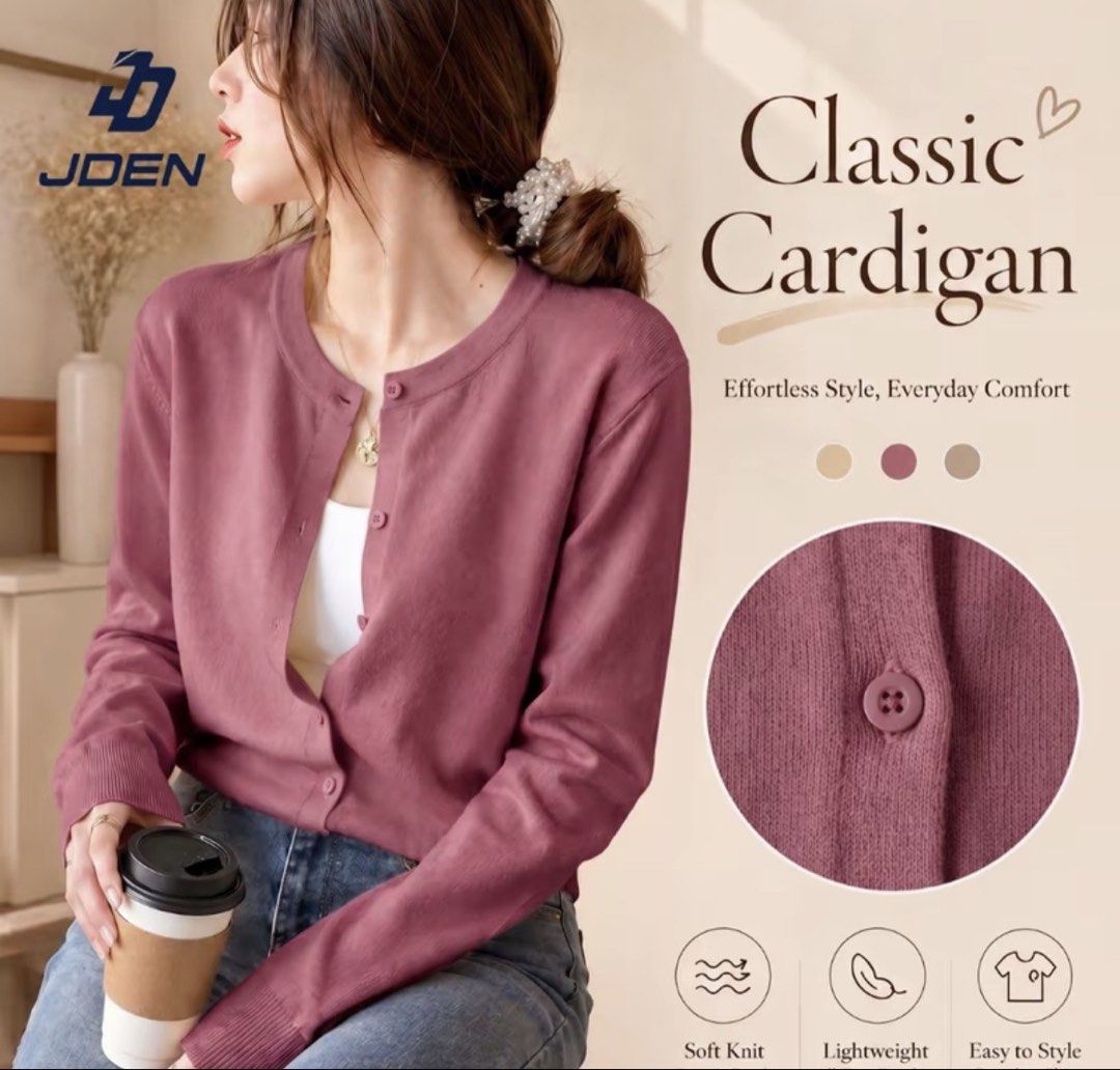 Button cardigan (Category: Coats, Jackets and Outerwear) located in Jerantut. Submitted by cikmanisy (Listing ID 1450491268, Image 1). Description: Colour- sage,dusty blue & plum Saiz 2 (measurement please refer picture) Price for each.