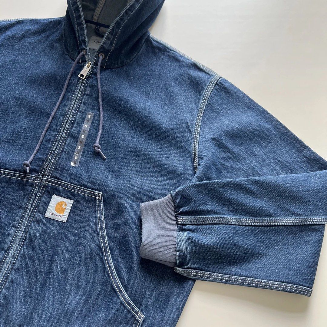 Carhartt WIP OG Active Denim Hooded Jacket (Category: Coats, Jackets and Outerwear) located in Manila. Submitted by godspeedmnl (Listing ID 1450439140, Image 3). Description: Carhartt WIP OG Active Denim Hooded Jacket 10,589PHP / Sizes: S, M, L, XL Colorway: Indigo Blue (Feel free to message me for additional photos.) Package included: • Carhartt WIP OG Active Denim Hooded Jacket x 1 • Godspeed Mnl Paper Bag • Godspeed Mnl logo & streetwear stick