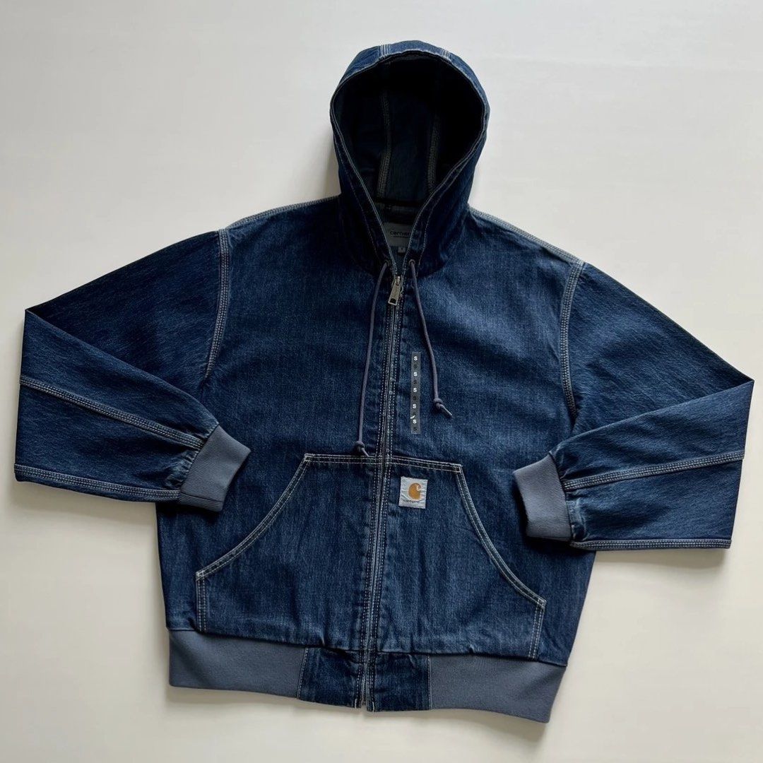 Carhartt WIP OG Active Denim Hooded Jacket (Category: Coats, Jackets and Outerwear) located in Manila. Submitted by godspeedmnl (Listing ID 1450439140, Image 1). Description: Carhartt WIP OG Active Denim Hooded Jacket 10,589PHP / Sizes: S, M, L, XL Colorway: Indigo Blue (Feel free to message me for additional photos.) Package included: • Carhartt WIP OG Active Denim Hooded Jacket x 1 • Godspeed Mnl Paper Bag • Godspeed Mnl logo & streetwear stick