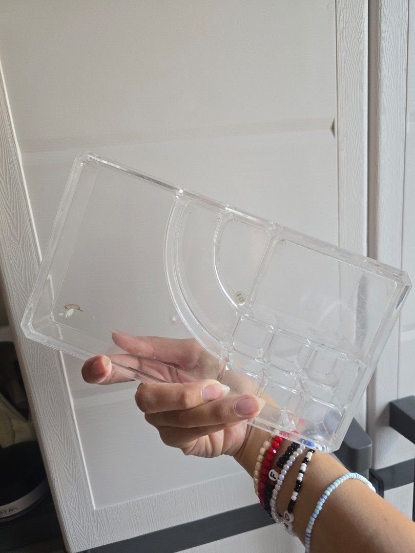 Clear Acrylic Makeup Organizer with Compartments (Category: Makeup) located in Paranaque City. Submitted by ministrwbrry (Listing ID 1450327298, Image 3). Description: - Transparent acrylic organizer - Multiple compartments for makeup and accessories - Keeps your vanity tidy and organized - Clear design for easy visibility of contents - Sturdy build for durability - Ideal for storing brushes, lipsticks, and more.