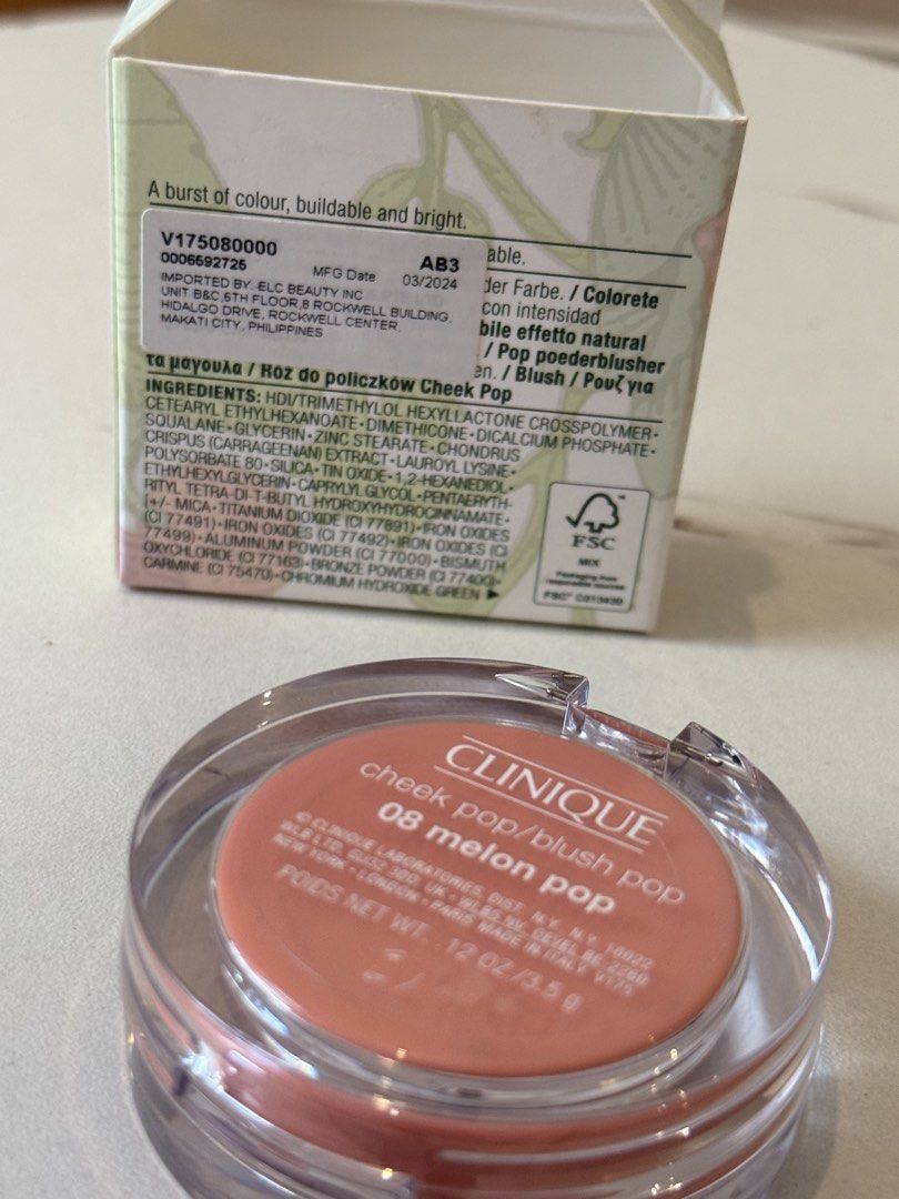 Clinique Cheek Pop Blush Pop in MELON POP (Category: Makeup) located in Quezon City. Submitted by quirksandcurls (Listing ID 1450334941, Image 3). Description: .