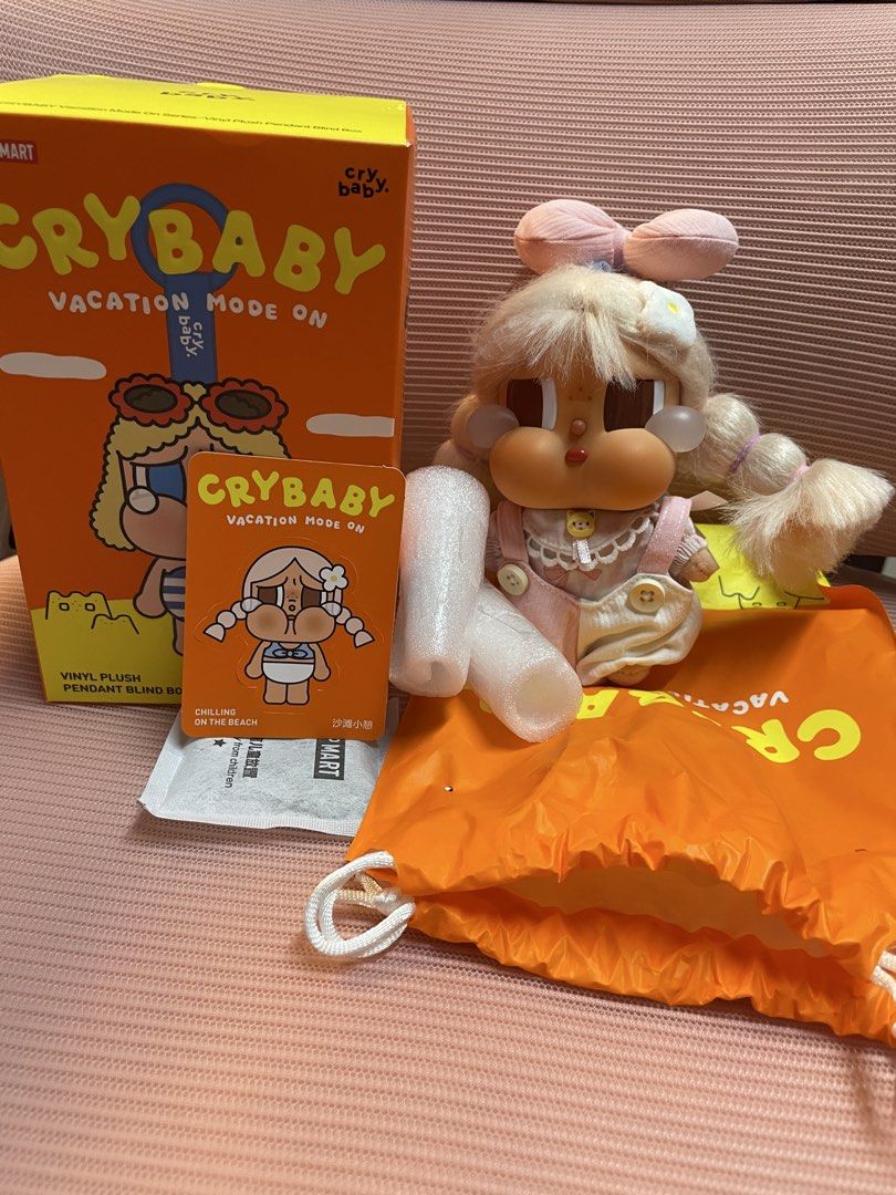 Crybaby chilling on the beach (Category: Designer & Blind Box Toys) located in Mandaluyong City. Submitted by warm_juvieanne (Listing ID 1450463474, Image 1). Description: Cut her hair to give her bangs - Includes vinyl plush pendant - clothes and bow included - Comes with a drawstring bag - Original packaging included Lalamove/grab/jnt Gcash or bank transfer Mandaluyong area.