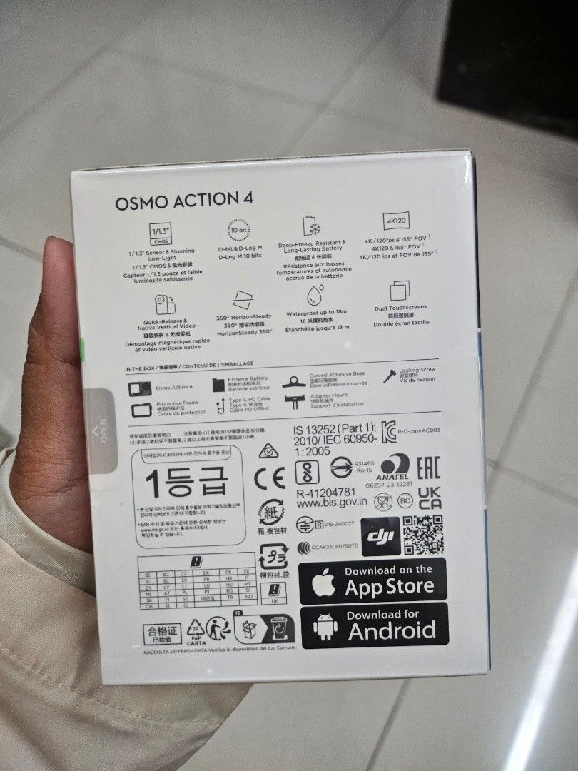 DJI Osmo Action 4 Standard Combo (Category: Cameras) located in Taguig. Submitted by alelinics (Listing ID 1450348960, Image 3). Description: - DJI Osmo Action 4 Standard Combo - Perfect for all your adventures - Capture stunning footage with advanced features - Comes in original packaging - Ready for your next trip or project ️DJI Osmo Action 4 | Standard Combo 💸12,000 ❗️11,000 if pickup 📌 Taguig / Bataan ❗️BRANDNEW and SEALED ✨️COD via Lalamo