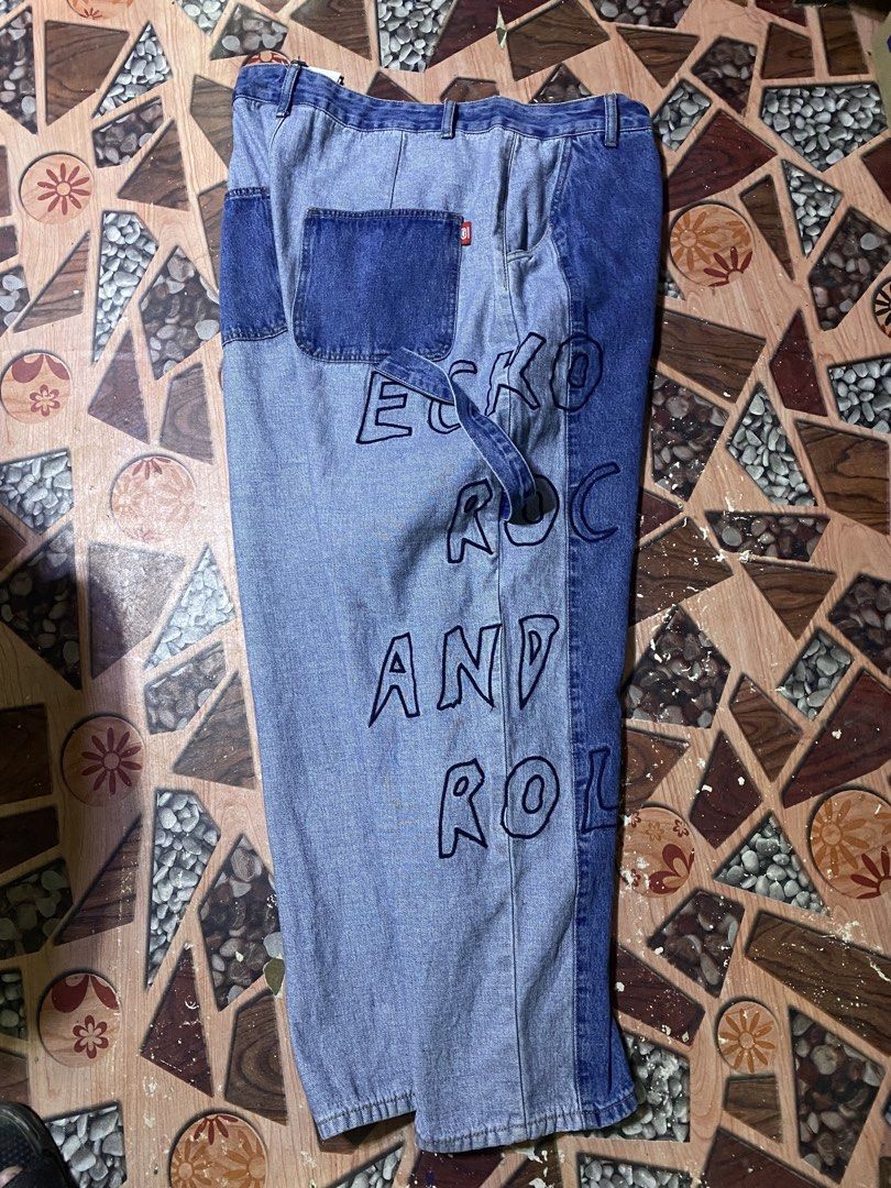 Ecko Unltd. Patchwork Denim Jeans "Rock and Roll" (Category: Jeans) located in Manila. Submitted by kentmarion.water (Listing ID 1450488222, Image 3). Description: - Cool Ecko Unltd. jeans - Patchwork denim design - 'Rock and Roll' graphic embroidery down the side - Two back pockets - Utility loop - Unique style for casual wear.