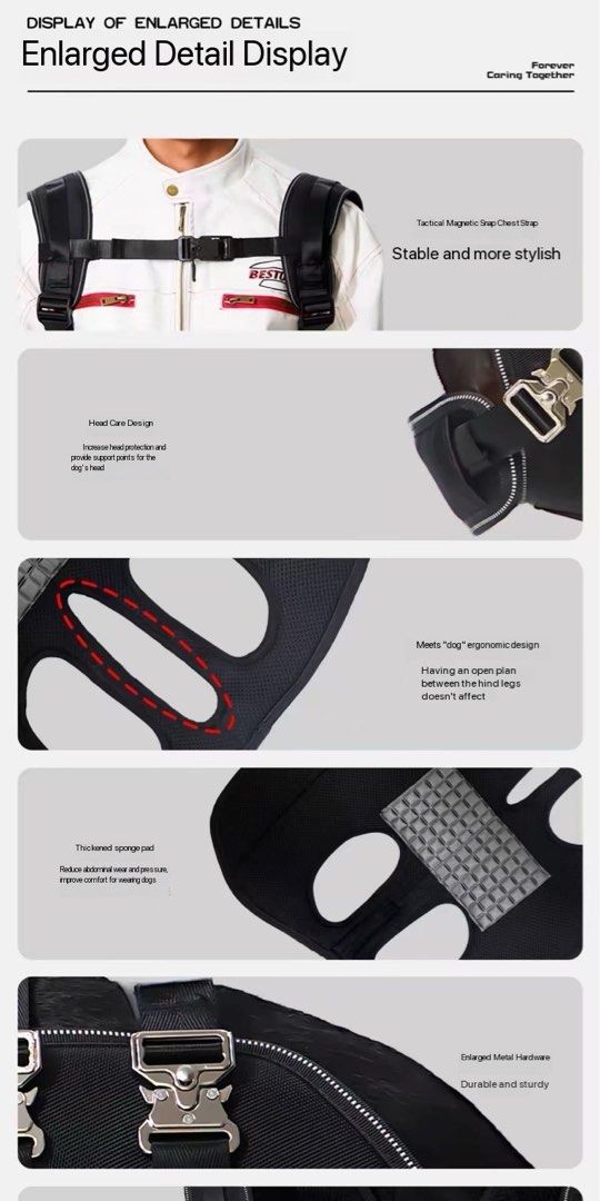 FCT Forever Caring Together Pet Travel Backpack (Large Size) (Category: Homes & Other Pet Accessories) located in Taguig. Submitted by eveeeeeso (Listing ID 1450354190, Image 2). Description: BRAND NEW with tag, never used outdoor, only tried at home RFS: prefer another style Size: XXL, fits our 21kg corgi and 26kg labrador-mix (see photo for size reference) - Large size pet travel backpack - Can be worn on front or back - Tactical magnetic snap 