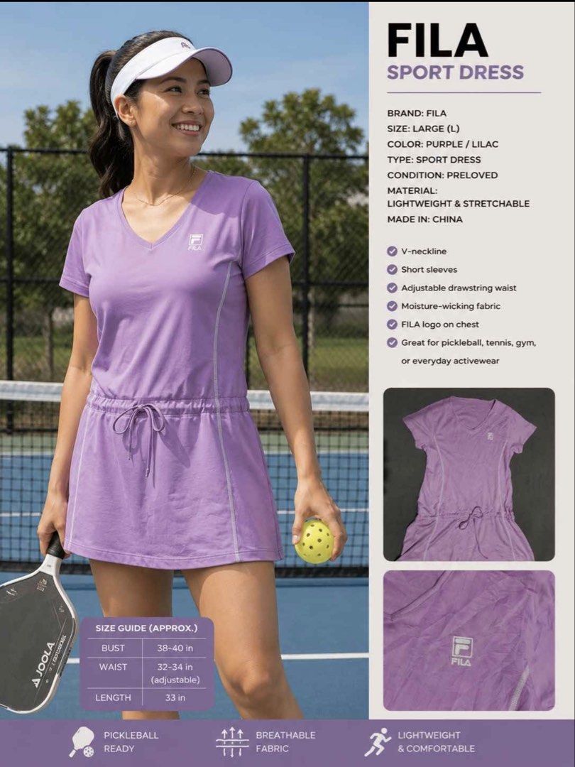 Fila Dri-Fit Dress (Category: Activewear) located in Polomolok. Submitted by ms_tangled (Listing ID 1450495699, Image 1). Description: Details on the photo po.