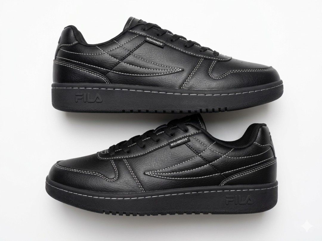 FILA Highminds Black Leather Sneakers (Category: Sneakers) located in Cavite. Submitted by kurtell (Listing ID 1450477416, Image 2). Description: •FILA x HGHMNDS Heritage Aged Shoes (Brand New / No Box)• 🔥 FILA X HGHMNDS "Pursuit In Motion" Limited Edition 🔥 Looking for this rare pair? Get this authentic and limited-edition FILA x HGHMNDS collaboration sneaker for a great deal! Perfect for streetwear looks and very hard to find in brand-new con