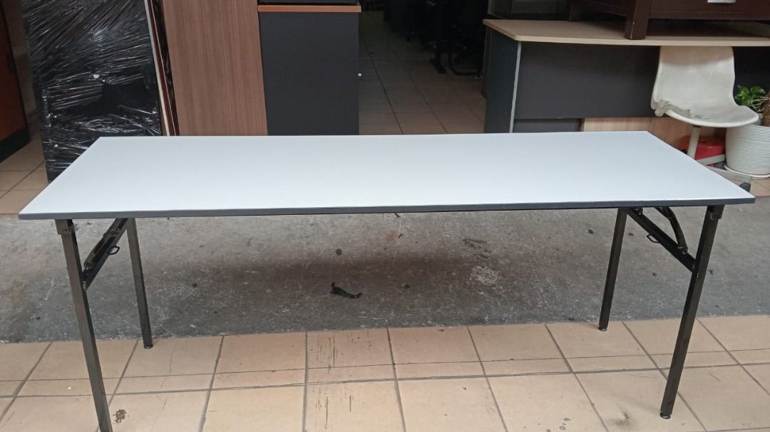 Foldable Rectangular Table Code:FT-07 (Category: Tables & Sets) located in Petaling Jaya. Submitted by micron1786 (Listing ID 1450418076, Image 2). Description: [**Price above DOES NOT INCLUDE of delivery & Installation**] L 1800mm W 600mm H 750mm Code :FT-07 Available :4 Condition : Goods We are specialist in BUY or SELL New/Used Home Furniture or Office Equipment [ Micron Furniture Trading sdn bhd ] 20 , Jalan PJS 3/46 , Sri Manja Square , Tama
