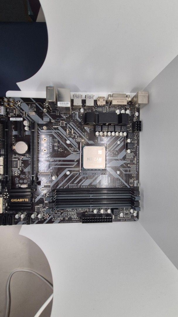 Gigabyte Motherboard with AMD CPU and Cooler