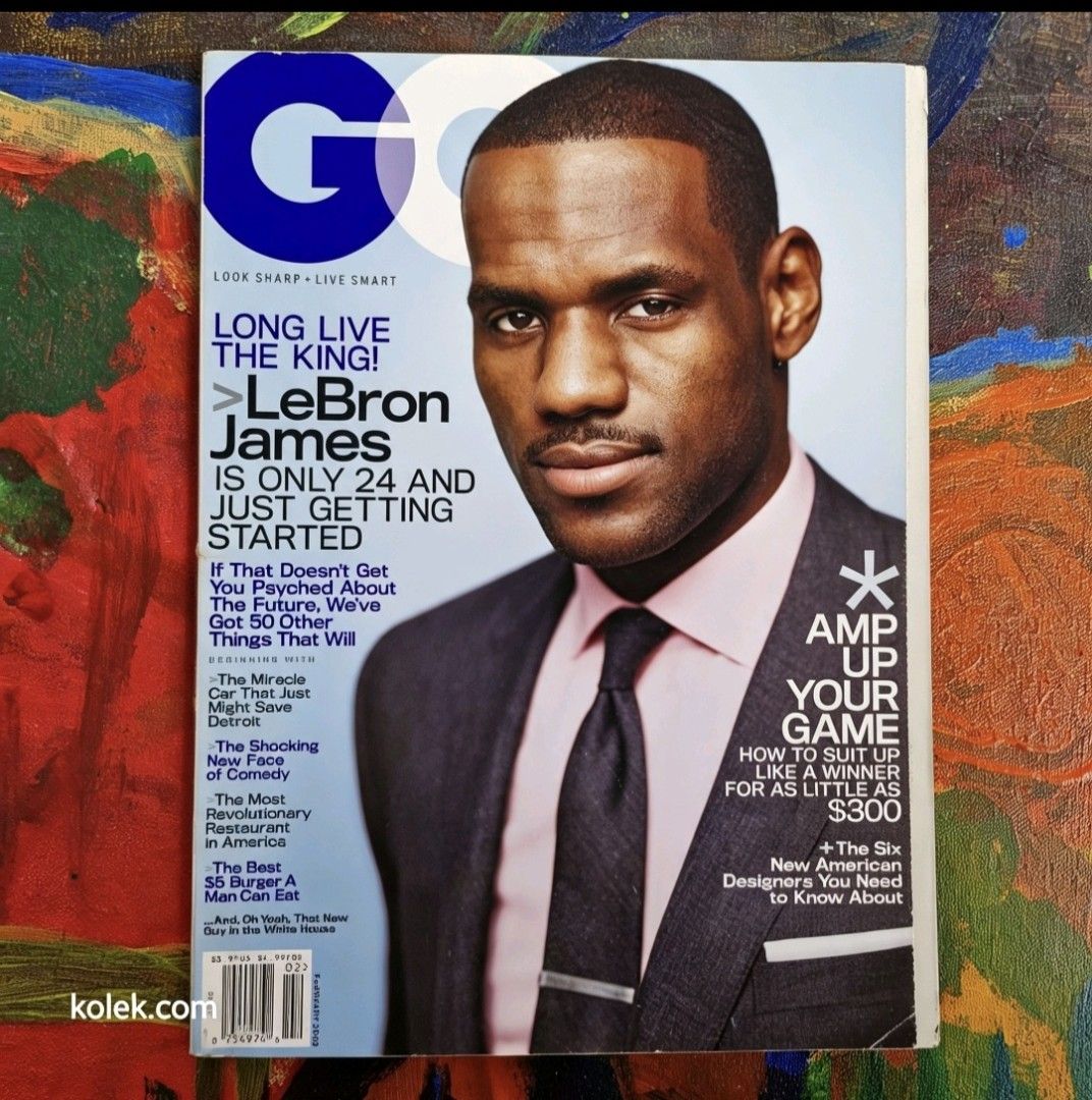 GQ Magazine 2009 LBJ cover (Category: Magazines) located in San Pedro. Submitted by .kolek.com (Listing ID 1450337955, Image 1). Description: Used Vintage Magazine Good Condition Complete Pages What U see is What U Get Sa nakaka appreciate lang MoP: Gcash J&T Courier Pickup or Book any Rider Buyer's book and expense Loc: San Pedro, Laguna 📣S3 0.3kg.