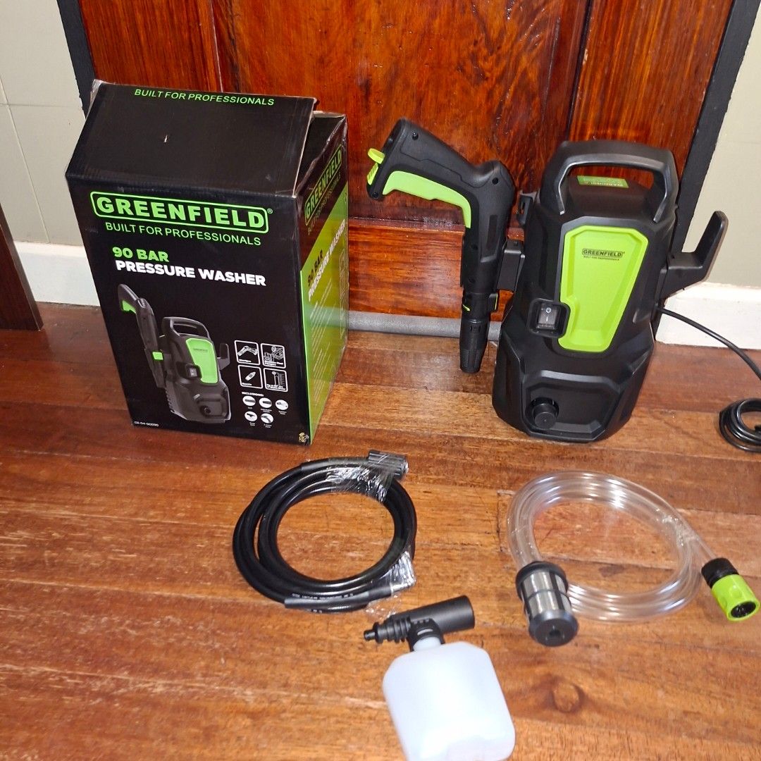 Greebfield 90 bar pressure washer cleaner (Category: Other Kitchen Appliances) located in Pasig City. Submitted by thethinkers (Listing ID 1450375608, Image 2). Description: .