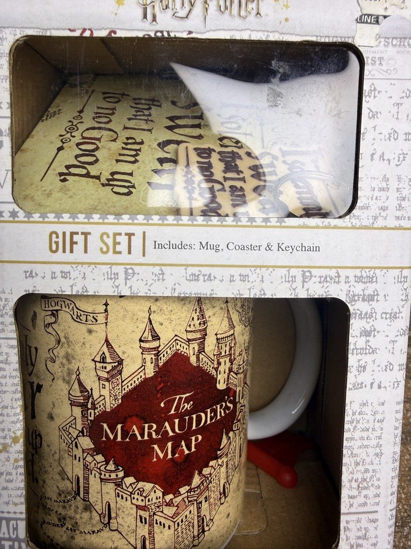 Harry Potter Marauder's Map Mug Gift Set (Category: Coffee & Tea Tableware) located in Quezon City. Submitted by fashionifywardrobe8899 (Listing ID 1450330057, Image 2). Description: .