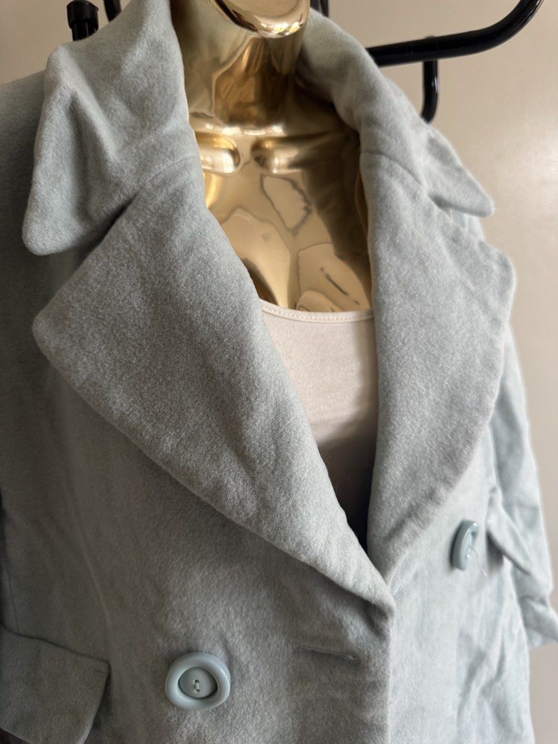 Hopeshow Light blue soft wool long sleeves coat (Category: Coats, Jackets and Outerwear) located in Cavite. Submitted by ohalexa (Listing ID 1450438526, Image 3). Description: -soft wool -browse photos for flaws ➡️this item is preloved, please manage your expectations. ➡️please look at the photos, flaws are posted if there are any. ➡️color may vary due to lighting and photo quality. ➡️mannequin’s size: s/m 34-26 Rfs: to support dog needs 🐕 ➡️Mod