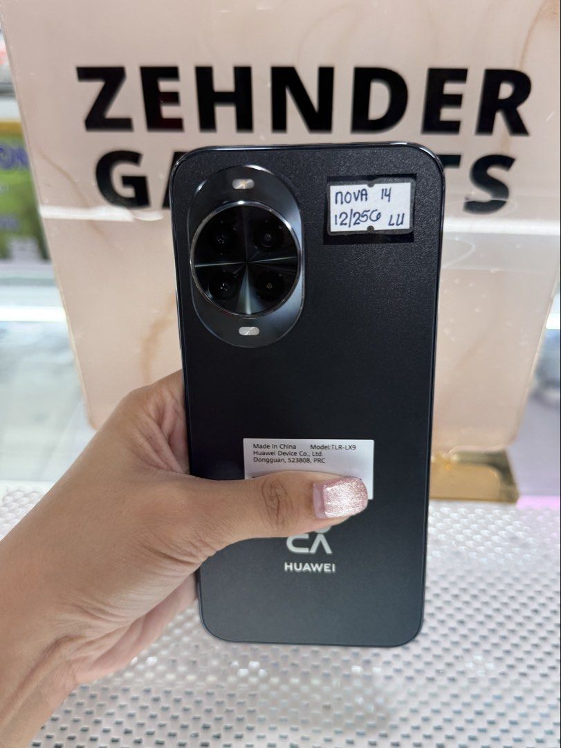 HUAWEI NOVA 14 12/256GB OPENLINE (SLIGHTLY USED) (Category: Huawei) located in San Juan City. Submitted by desireebayal96 (Listing ID 1450508430, Image 1). Description: HUAWEI NOVA 14 * SLIGHTLY USED * 12/256GB * DUAL SIM (OPENLINE) * 50MP * 5500mAh * 120Hz * 100% BATTERY HEALTH * 100% SMOOTH * NO DENTS * NO SCRATCH * NO ISSUE * NO HISTORY OF REPAIR * UNIT ONLY OPEN FOR COD SAME DAY DELIVERY PLUS SHIPPING FEE Store located📍2nd floor Vmall Greenh