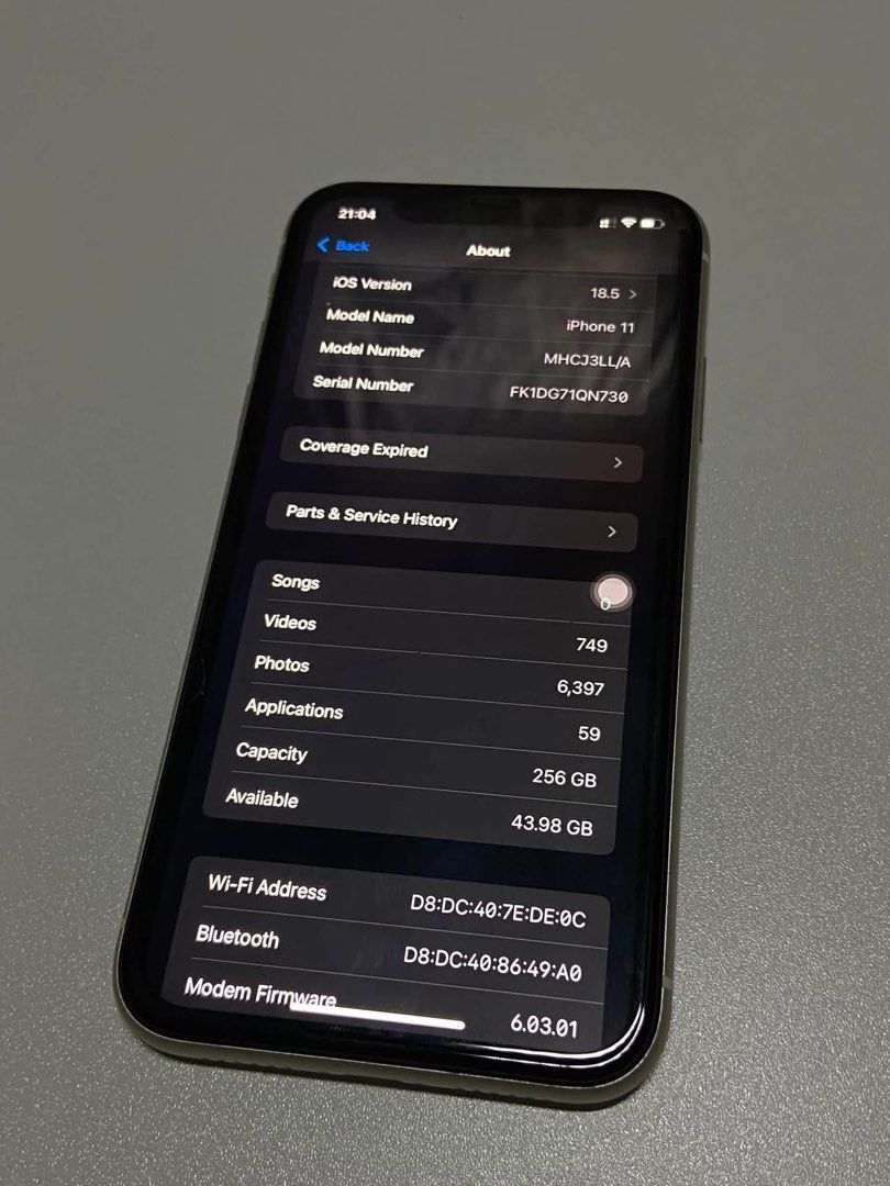 Iphone 11 (Category: iPhone 11 Series) located in Cavite. Submitted by kyte_ (Listing ID 1450512557, Image 2). Description: For Sale: iPhone 11 - 256GB - 75% Battery Health - No History of Repairs - Well-maintained and Presentable Condition - Lady-owned Reason for Selling: Upgrading to a new device..