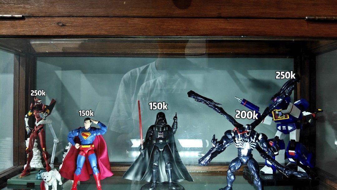 Jual koleksi Action Figure Ori & Bootleg. (Kategori: Mainan) berada di Badung. Dikirim oleh arthur.aja (ID iklan 1450399226, Gambar 2). Deskripsi: Jual koleksi Action Figure Ori & Bootleg. - Kondisi sangat baik, hanya dipajang di display. - Sudah dirakit. - Box & kelengkapan lengkap. - Harga satuan sesuai di foto. - Ambil 1 lemari full: Rp2.000.000. Lokasi: Tabanan, Bali..