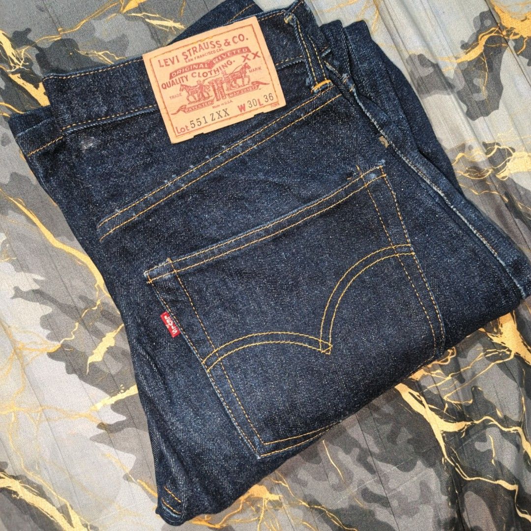 LEVIS VINTAGE 551 ZXX (Category: Jeans) located in Cebu City. Submitted by papart1993 (Listing ID 1450408732, Image 1). Description: RARE VINTAGE LEVIS 551ZXX THIS IS NOT THRIFTED BIG E SELVEDGE RAW DENIM MADE IN USA.