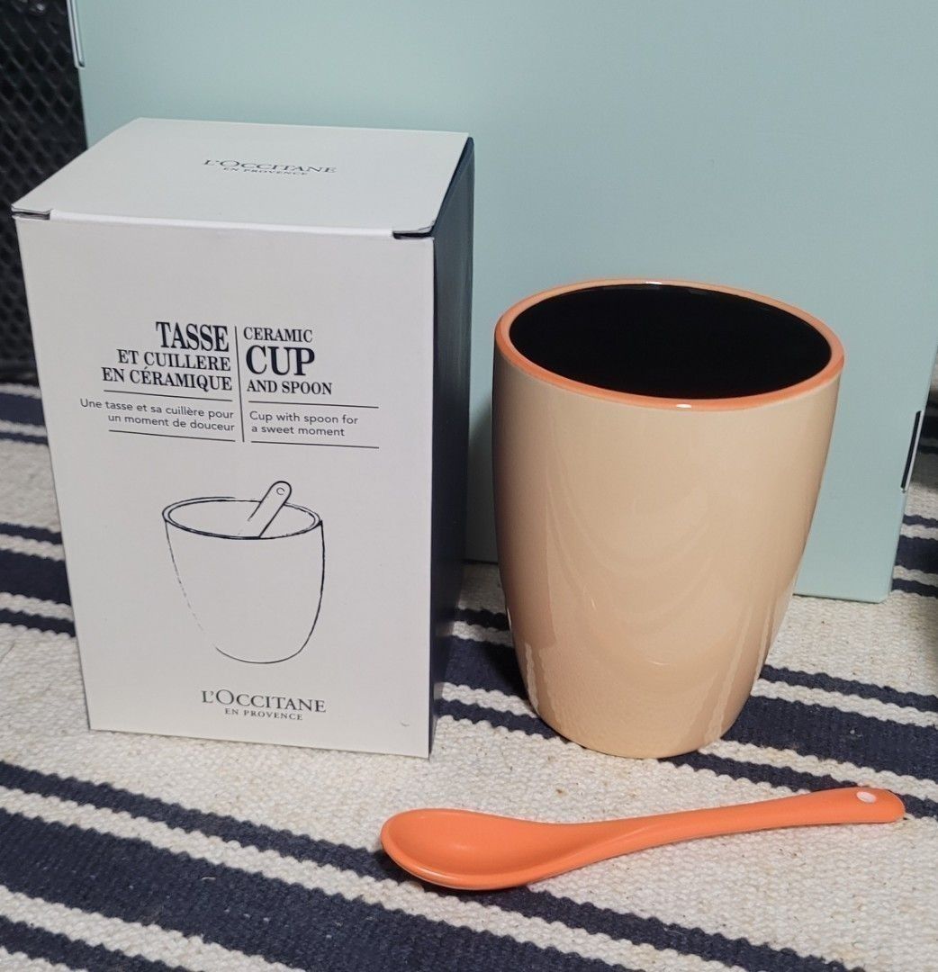 L'occitane Ceramic Cup with spoon512818211477278723