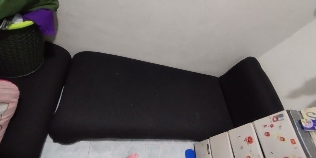 L-Type Sofa set with foot stool..(Almost New) (Category: Sofas) located in Quezon City. Submitted by tabitha.declutter (Listing ID 1450409935, Image 2). Description: L-type sofa with foot stool hindi talaga nagagamit, nakatambak lang sa kwarto since may sofa kami na malaki need lang i-vacuum dahil na stock sa room what you see is what you get.. delivery shoulder by the buyer.. pick up... kunin nio na po... need ng mag bubuhat, hindi kaya ng selle