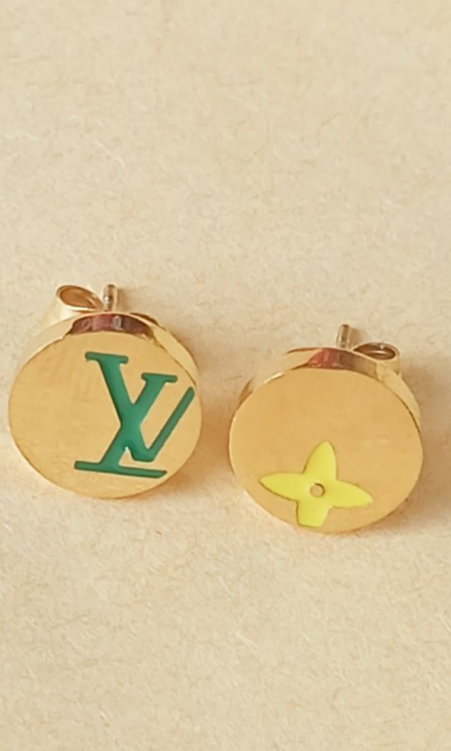 Lv stud earrings from japan (Category: Luxury Accessories) located in Manila. Submitted by osaze_27japanbags (Listing ID 1450344835, Image 1). Description: Lv earrings from japan no flaws with gift box kindly pm me.