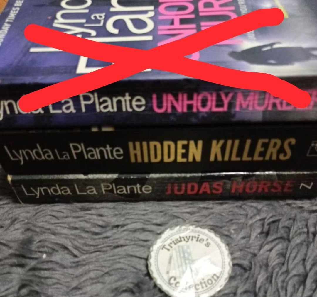 Lynda La Plante Bundle of 2 Books | Paperback [Preloved] (Category: Storybooks) located in Rodriguez. Submitted by tcb.31224 (Listing ID 1439589365, Image 3). Description: Good Used Condition *sold as bundle of two *visible cover dents, minimal creased spine * minimal foxing / tanning * you may message us to check the actual condition of each book. MOP: Gcash (payment first, No COD) MOD: SF shouldered by buyer - SCO (w/ addt'l listing fee of 20) 