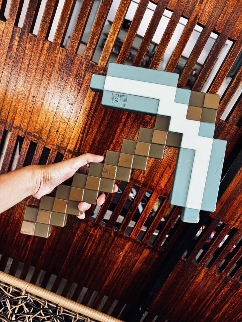 Minecraft Diamond Pickaxe (Category: In-Game Products) located in Manila. Submitted by millenial_cabinet (Listing ID 1450354515, Image 1). Description: -With minor dents -40 cm long and 29 cm wide.