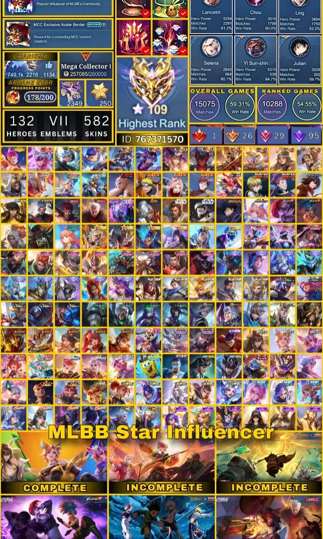 MOBILE LEGENDS LUXURY AND PREMIUM ACCOUNT (Category: Others) located in Manila. Submitted by oddowl_dd4178 (Listing ID 1450337998, Image 3). Description: 🚨 LOOKING FOR AN AFFORDABLE MLBB ACCOUNT? 👀🎮 Welcome to Vamos MLBB Store — your trusted partner for quality Mobile Legends accounts at budget-friendly prices! 💜 Tired of overpriced accounts? Dito sa Vamos MLBB Store, we make sure na sulit ang bawat account na makukuha mo. Whether you're a ca