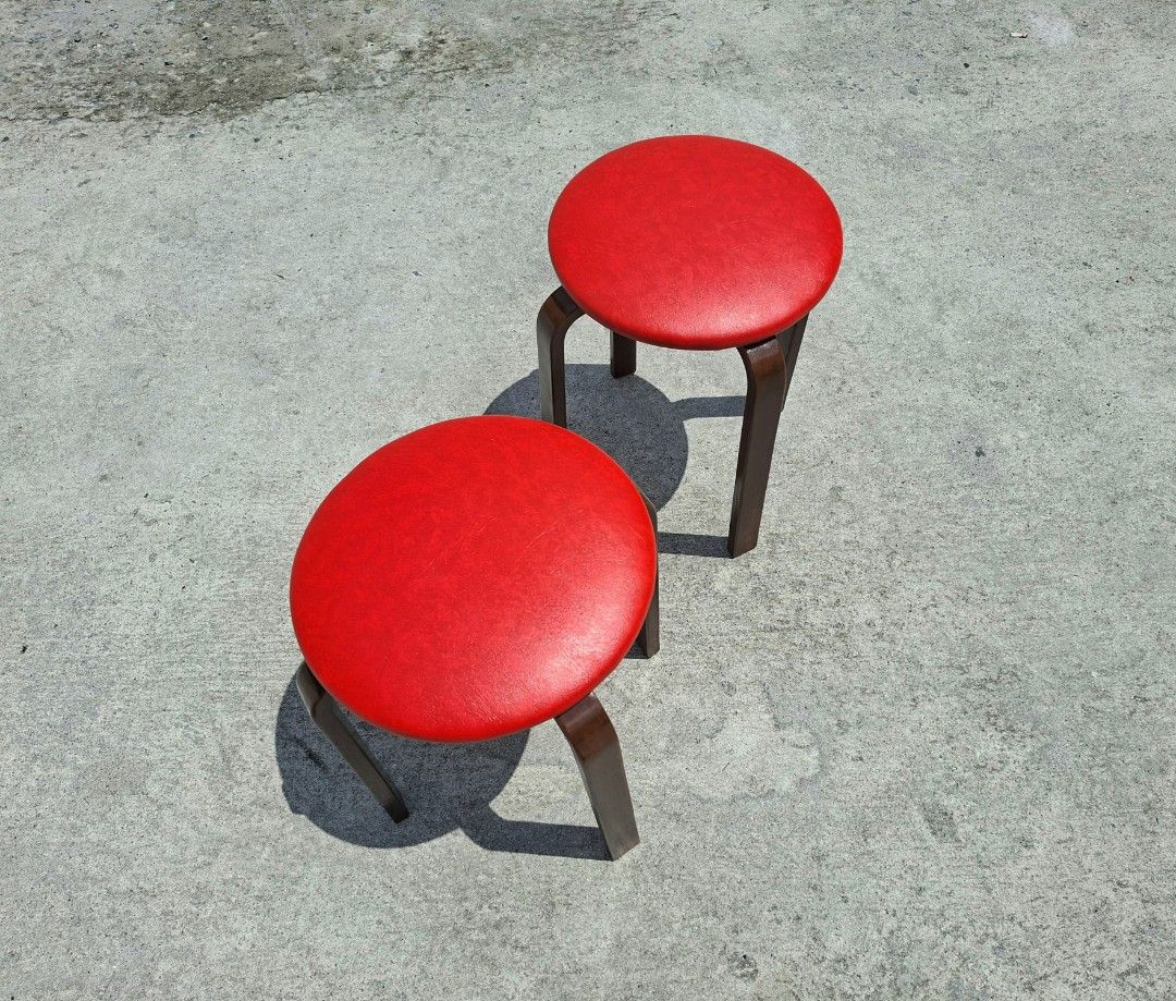 Nitori Bentwood Stackable Stool (Category: Chairs) located in Mabalacat. Submitted by thenewcraf32843 (Listing ID 1450384918, Image 3). Description: Nitori Bentwood Stackable Stool In brandnew condition. We reup the seat cover, and refinish the wood varnish in walnut. 2 units available. Dimensions: Diameter 13.5 x Height 18 inches Sale Price: 2.8k both Shop is located in Mabalacat City Pampanga. We do shipping via lalamove / victory liner drop & 