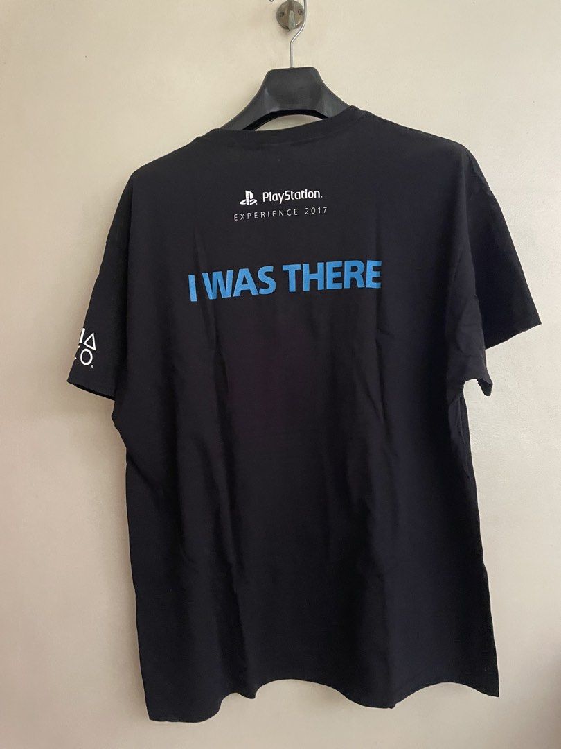 PlayStation Experience 2017 "I Was There" T-Shirt (Category: Tshirts & Polo Shirts ) located in Pasig City. Submitted by pablostash24 (Listing ID 1450367146, Image 2). Description: Official PlayStation Experience 2017 T-Shirt Dimensions: 23 x 29 Issues: minor hairlines on back and sleeves, front has no issue Back Print: 'I Was There' slogan Front Design: Circular graphic with characters and symbols Ideal for PlayStation enthusiasts and event memo