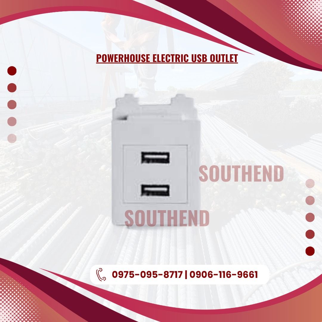 POWERHOUSE ELECTRIC USB OUTLET (Category: Everything Else Others) located in Caloocan City. Submitted by jepoy_southendconstruction (Listing ID 1450327992, Image 1). Description: 𝕆ℕ 𝕊𝕋𝕆ℂ𝕂 – ℍ𝕚𝕘𝕙-ℚ𝕦𝕒𝕝𝕚𝕥𝕪 𝕀𝕟𝕕𝕦𝕤𝕥𝕣𝕚𝕒𝕝 & ℂ𝕠𝕟𝕤𝕥𝕣𝕦𝕔𝕥𝕚𝕠𝕟 𝕄𝕒𝕥𝕖𝕣𝕚𝕒𝕝𝕤 𝕃𝕠𝕠𝕜𝕚𝕟𝕘 𝕗𝕠𝕣 𝕢𝕦𝕒𝕝𝕚𝕥𝕪 𝕔𝕠𝕟𝕤𝕥𝕣𝕦𝕔𝕥𝕚𝕠𝕟 𝕒𝕟𝕕 𝕙𝕒𝕣𝕕𝕨𝕒𝕣𝕖 𝕞𝕒𝕥𝕖𝕣𝕚𝕒𝕝𝕤? 𝕎𝕖 𝕤𝕦𝕡𝕡𝕝𝕪 𝕒 𝕨𝕚𝕕𝕖 𝕣𝕒𝕟𝕘𝕖 𝕠𝕗 𝕕𝕦𝕣𝕒𝕓𝕝𝕖 