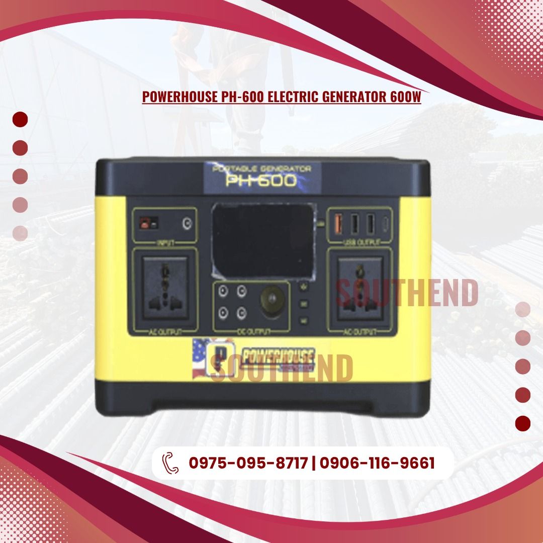 POWERHOUSE PH-600 ELECTRIC GENERATOR 600W (Category: Everything Else Others) located in Caloocan City. Submitted by jepoy_southendconstruction (Listing ID 1450325706, Image 1). Description: 𝕆ℕ 𝕊𝕋𝕆ℂ𝕂 – ℍ𝕚𝕘𝕙-ℚ𝕦𝕒𝕝𝕚𝕥𝕪 𝕀𝕟𝕕𝕦𝕤𝕥𝕣𝕚𝕒𝕝 & ℂ𝕠𝕟𝕤𝕥𝕣𝕦𝕔𝕥𝕚𝕠𝕟 𝕄𝕒𝕥𝕖𝕣𝕚𝕒𝕝𝕤 𝕃𝕠𝕠𝕜𝕚𝕟𝕘 𝕗𝕠𝕣 𝕢𝕦𝕒𝕝𝕚𝕥𝕪 𝕔𝕠𝕟𝕤𝕥𝕣𝕦𝕔𝕥𝕚𝕠𝕟 𝕒𝕟𝕕 𝕙𝕒𝕣𝕕𝕨𝕒𝕣𝕖 𝕞𝕒𝕥𝕖𝕣𝕚𝕒𝕝𝕤? 𝕎𝕖 𝕤𝕦𝕡𝕡𝕝𝕪 𝕒 𝕨𝕚𝕕𝕖 𝕣𝕒𝕟𝕘𝕖 𝕠𝕗 𝕕𝕦