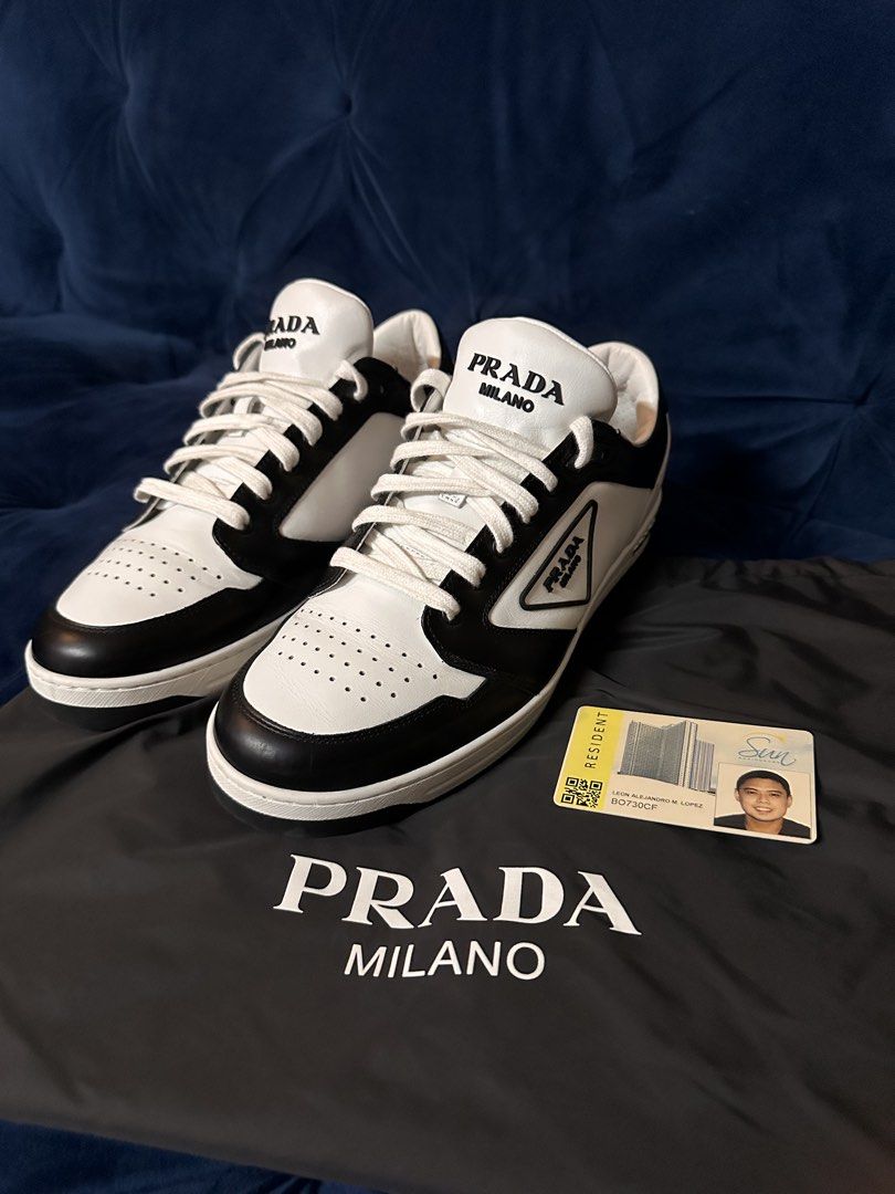 Prada Downtown Sneakers (Category: Sneakers & Footwear) located in Quezon City. Submitted by _legitAF (Listing ID 1450352160, Image 2). Description: For sale only!! PRADA Downtown Panda Size 6.5 (Fits 8-9US) 9.3/10 Condition Retails around 75k With dustbag Authentic Money back!! Meet up preferably in Sun Residences Condo, QC area.