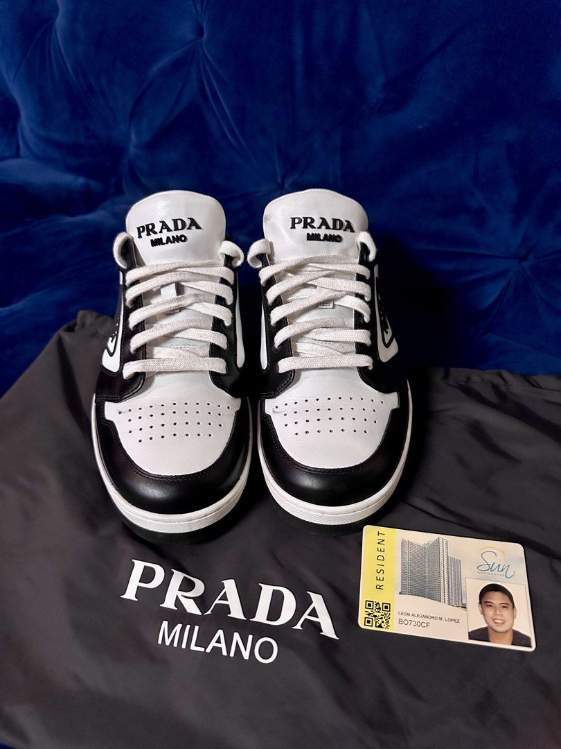 Prada Downtown Sneakers (Category: Sneakers & Footwear) located in Quezon City. Submitted by _legitAF (Listing ID 1450352160, Image 3). Description: For sale only!! PRADA Downtown Panda Size 6.5 (Fits 8-9US) 9.3/10 Condition Retails around 75k With dustbag Authentic Money back!! Meet up preferably in Sun Residences Condo, QC area.