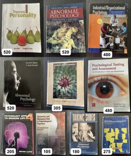 PSYCHOLOGY TEXTBOOKS BUNDLE (8 BOOKS FOR 3000), Hobbies & Toys, Books ...