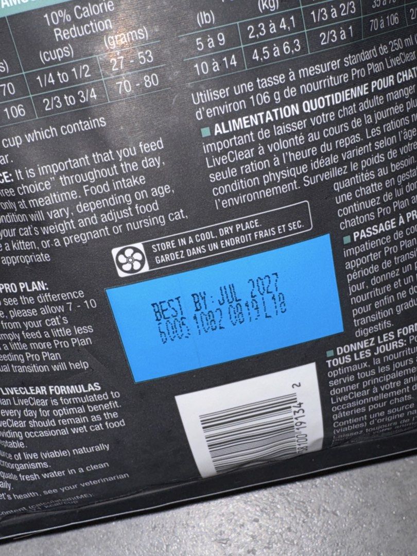 Purina Pro Plan LiveClear舒敏系列 貓糧 （分類：寵物食品）位於 Hong Kong。 由 smartboy00 提交（商品編號 1450468320，圖片 2）。簡介： Purina Pro Plan LiveClear 貓糧，專為成貓設計。有助減少主要致敏原。適合1-6歲成貓。最佳食用日期至2027年7月。有興趣請聯絡。 原價248 貓貓唔啱啱食平少少睇吓有冇人要。