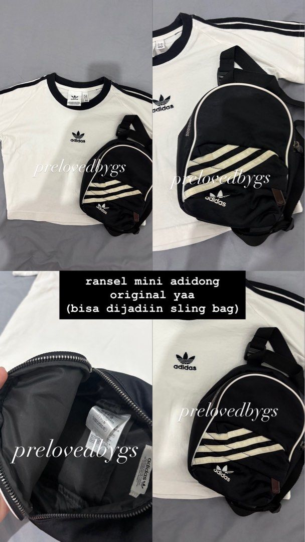 Ransel Mini Adidas (Kategori: Tas & Dompet Wanita) berada di Bandarlampung. Dikirim oleh prelovednycaa (ID iklan 1450504440, Gambar 1). Deskripsi: ransel adidas original.