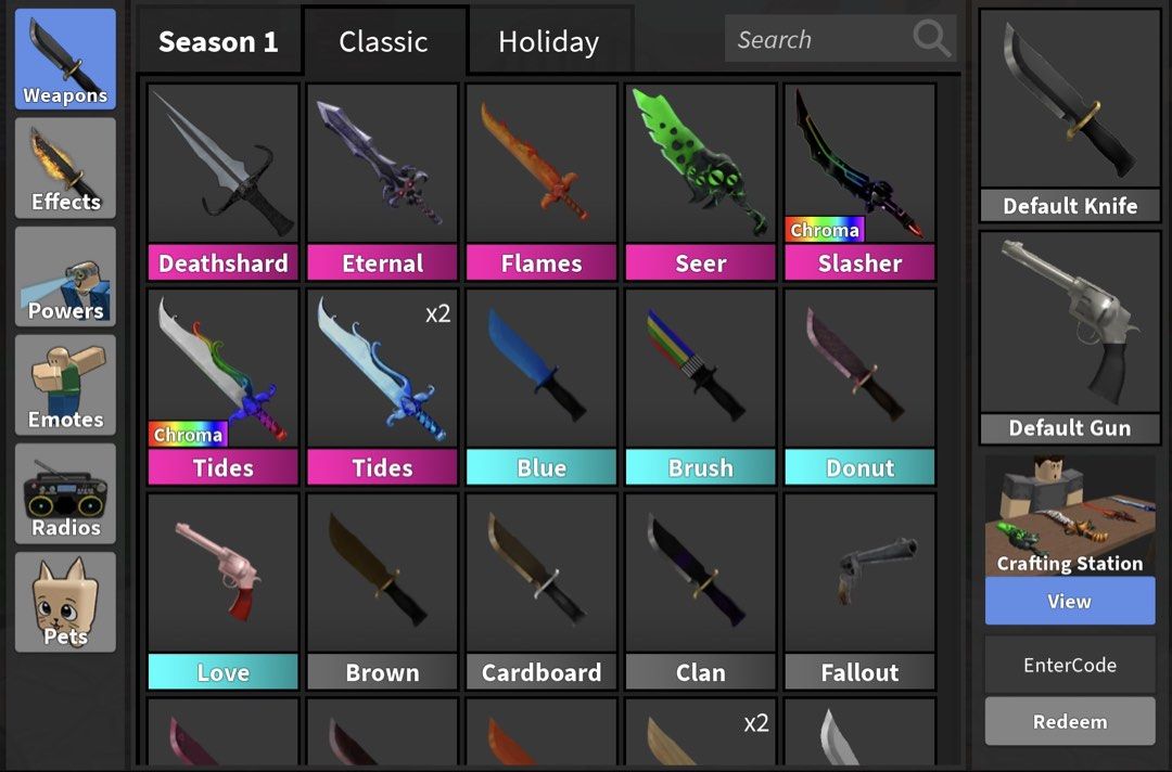 ROBLOX MM2 (Category: Toys & Games) located in Johor Bahru. Submitted by pareez_weledan. (Listing ID 1450424072, Image 2). Description: ⭐️ DM ME FOR GODLY PRICE! ⭐️ NEGOTIABLE ⭐️ YOU ALSO CAN BUY ( RARE , UNCOMMON AND COMMON ) !!! .