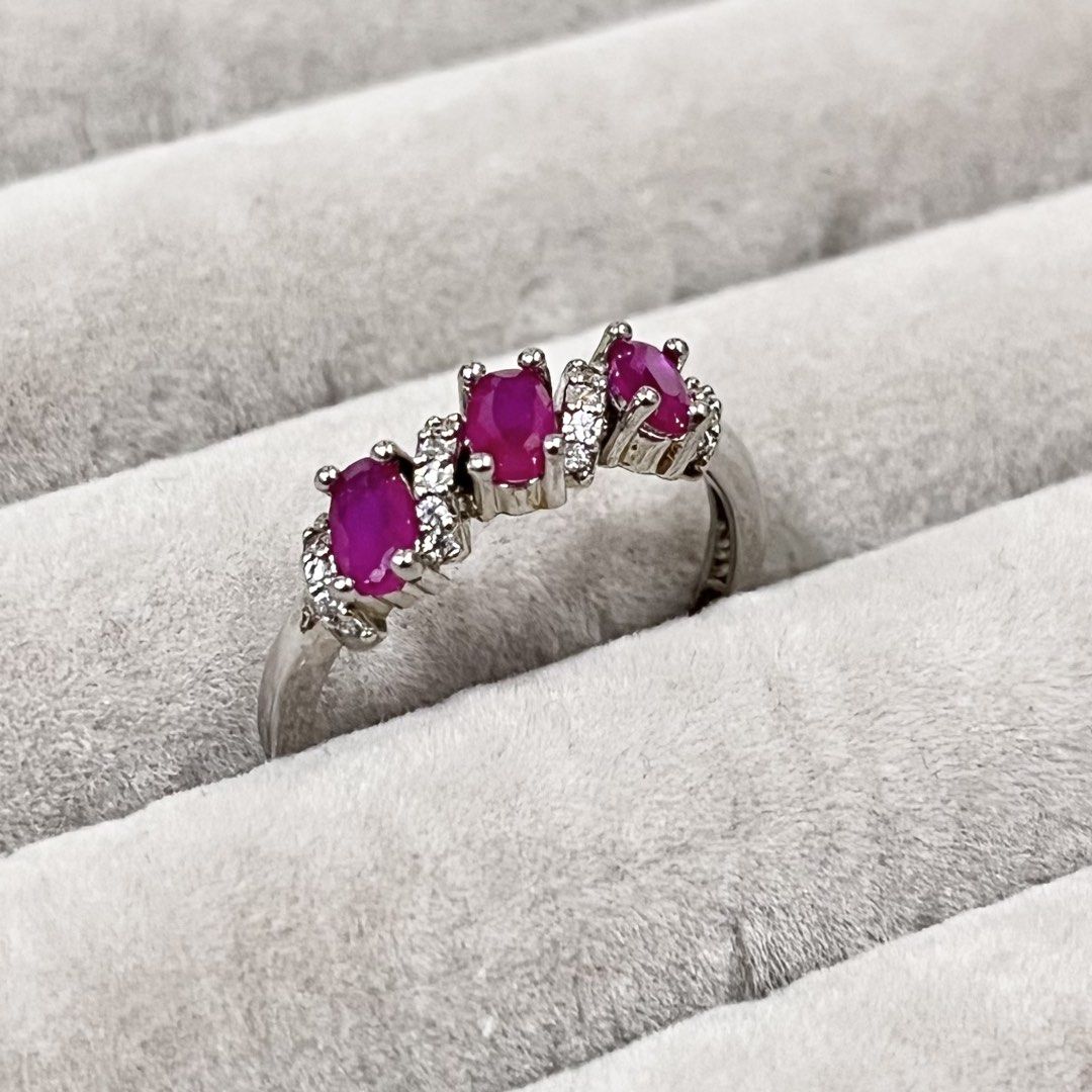 Ruby Natural Stone Tennis Design Silver Plated Adjustable Ring (Category: Rings) located in Antipolo. Submitted by aristokai (Listing ID 1450459531, Image 1). Description: ❤️CLEARANCE SALE❤️ ❤️ Ruby Tennis Ring ❤️ • Symbolizes passion, vitality, and inner strength • Boosts confidence, courage, and determination • Encourages motivation and perseverance toward goals • Associated with prosperity, leadership, and success ✨ Ideal for confidence, ambit