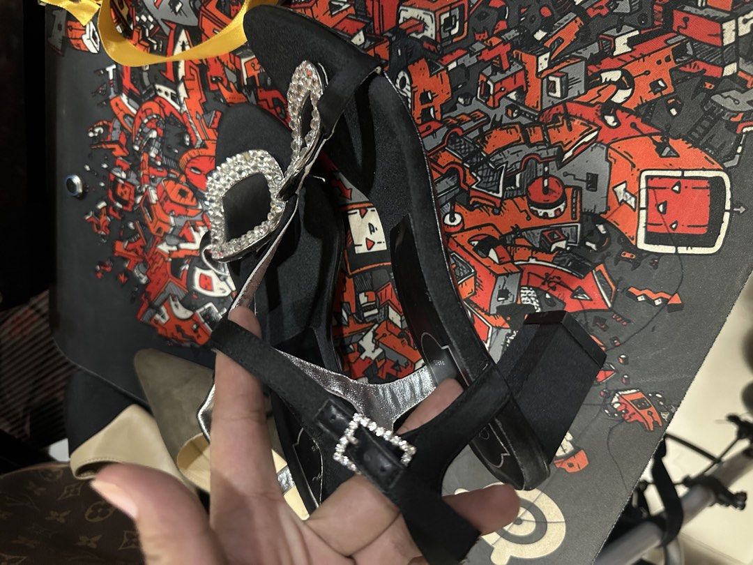 RV Satin Crystal Buckle Heels (Category: Heels) located in Butuan. Submitted by wear.next (Listing ID 1450440201, Image 3). Description: Size 36 No inclusion .