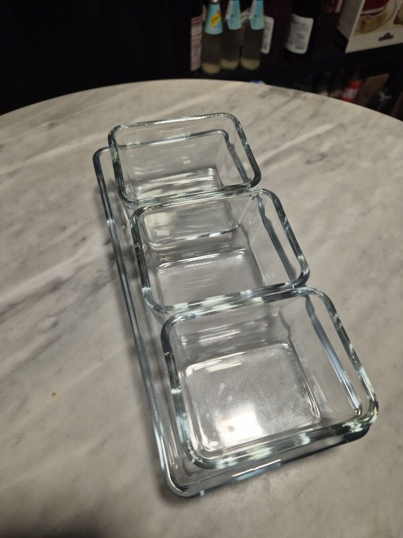 Set of 4 Glass Food Storage Containers