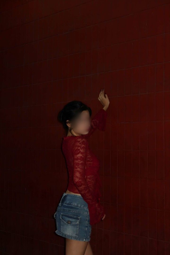 Sheer Red Lace Tie-Front Long Sleeve Top (Category: Longsleeves) located in Dasmarinas. Submitted by belovedthings_ (Listing ID 1450401243, Image 2). Description: - Sheer red lace fabric - Long sleeves with slight flare - Plunging V-neckline - Tie-front closure - Delicate and feminine design - Versatile for layering or wearing alone NO LONGER NEEDED MAY MINOR ISSUE JUST PM ME.