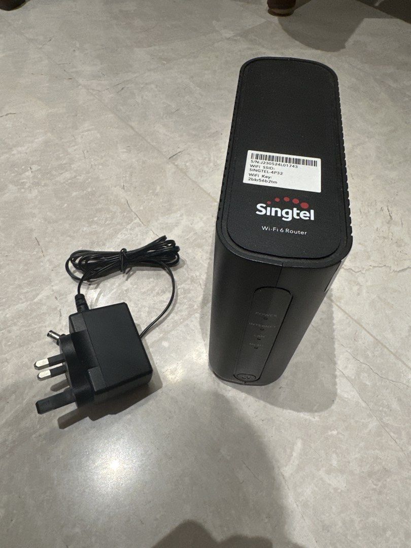 Singtel WiFi 6 Router with Power Adapter