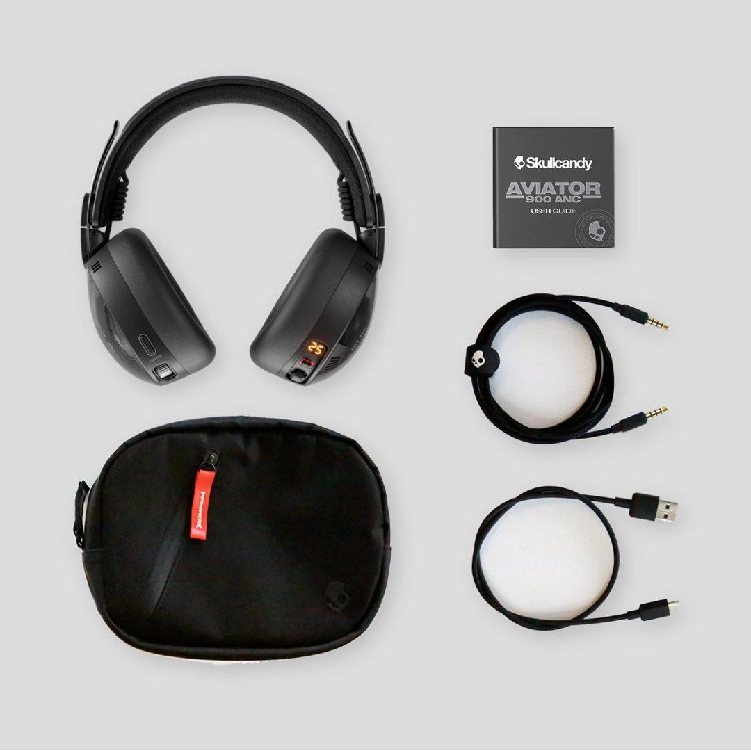 Skullcandy Aviator 900 ANC Headphones (Category: Headphones & Headsets) located in Davao. Submitted by nikkpaulo (Listing ID 1444263885, Image 3). Description: - Skullcandy Aviator 900 ANC Headphones - Premium sound quality - Active Noise Cancelling (ANC) - 50 hours of battery life - Crusher Bass technology - AI-powered clear calls - Plush ear cushions and fabric headband for ultimate comfort - Foldable and travel-ready design - Bluetooth connect