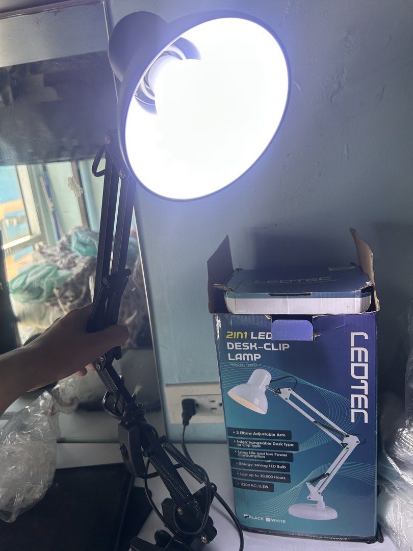 Study Lamp (Category: Lighting) located in Manila. Submitted by jamnrq______ (Listing ID 1450367166, Image 3). Description: 2n1 Desk-Clip Lamp - working very well. Bought at Ace Hardware for 599. Used for 3 months max only. .