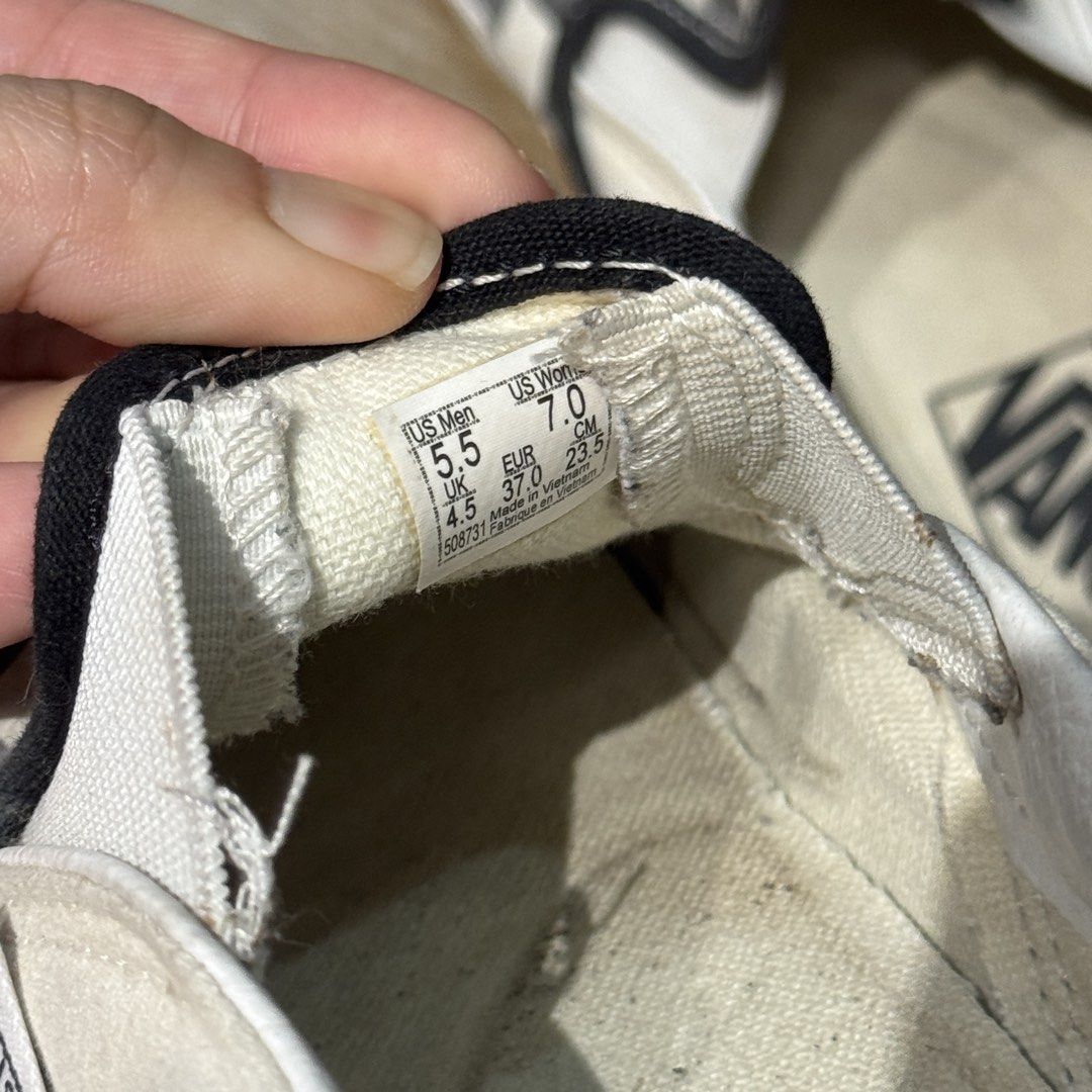 TAKE ALL Authentic Stan Smiths/Vans (Category: Sneakers) located in San Fernando. Submitted by on_repeat (Listing ID 1450450477, Image 2). Description: Classic Vans checkerboard slip-on shoes. White and black checkered pattern. Size US Women's 7. Some signs of wear on the soles and inside. Still have plenty of life left. Great for casual wear..