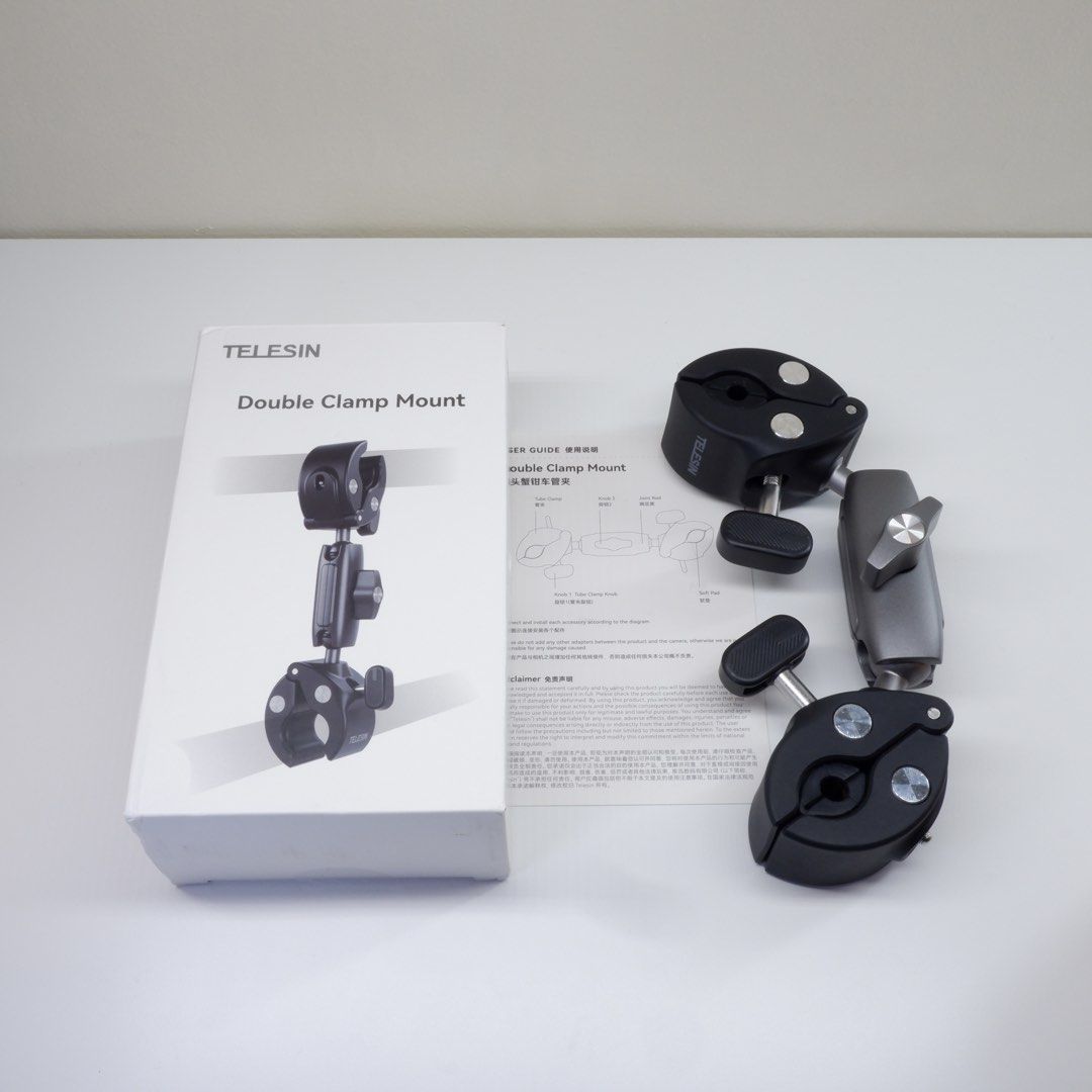 Telesin Double Clamp Mount (Category: Mounts & Holders) located in Manila. Submitted by abbyaguilar (Listing ID 1450504637, Image 3). Description: 📍Malabon City (for pickup / meetup near my location only).